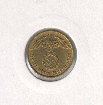 Монета Німеччина 5 пфенігів 1938 F-VF М04627 фото
