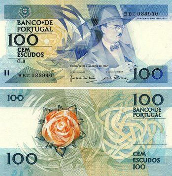 Банкнота Португалия 100 эскудо 1987 UNC (P179b(6)) Б23477 фото