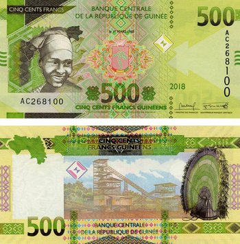 Гвінея 500 франків 2018 UNC (Pnew) Б12560 фото