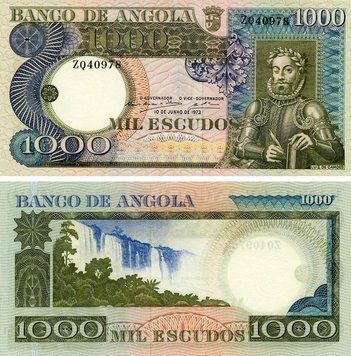 Банкнота Ангола 1000 Ескудо 1973 UNC (P108) Б20469 фото
