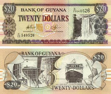 Guyana $ 20 1996 UNC (P30)