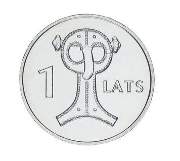 Coin Latvia 1 lats 2007 UNC Owl sakta