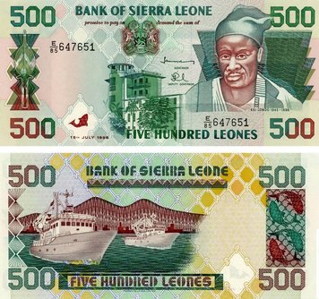 Сьерра-Леоне 500 леоне 1998 UNC Корабли (P23) Б13282 фото