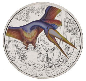 Монета Австрія 3 євро 2020 UNC Динозавр - Арамбургіана М16879 фото