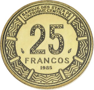 Екваторіальна Гвінея 25 франків 1985 UNC М18363 фото