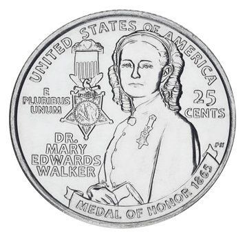 Монета США 25 центів (квотер) 2024 UNC D Жінки Америки - Хірург Мері Уокер М20640 фото