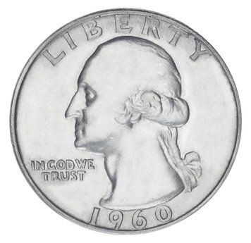 Монета США 25 центів (квотер) 1960 Срібло F-VF (Ag 900, 6.25 г) М19919 фото