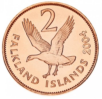 Falkland Islands 2 pence 2004 AU-UNC Bird