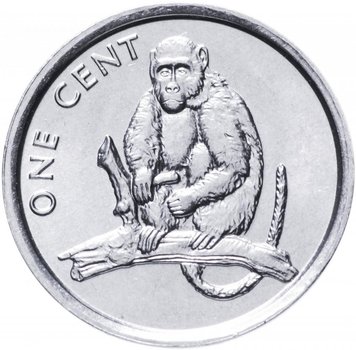 Cook Islands 1 cent 2003 UNC Monkey (KM # 423)