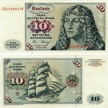 Banknote Germany 10 marks 1980 VF-AU (P31a)