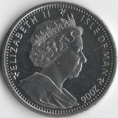 Монета Острів Мен 1 крона 2006 &laquo;Епічні битви - Ватерлоо&raquo; UNC М08419 фото