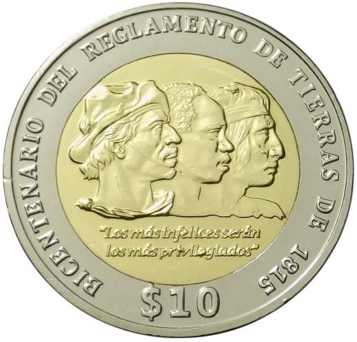 Uruguay 10 pesos 2015 UNC (KM # 141)