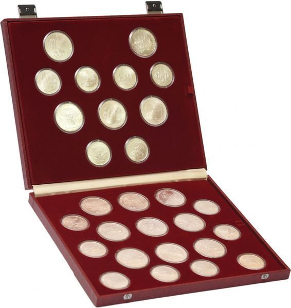 Coins set USSR set of 28 coins 1977-1980 XXII Summer Olympic Games in Moscow 1980 Silver AU-UNC Variety