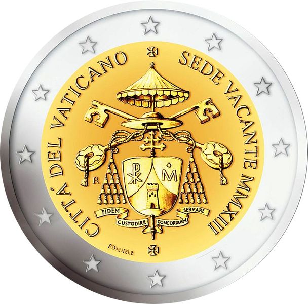 Vatican 2 euro 2013 "Free Throne" UNC (KM # 447)