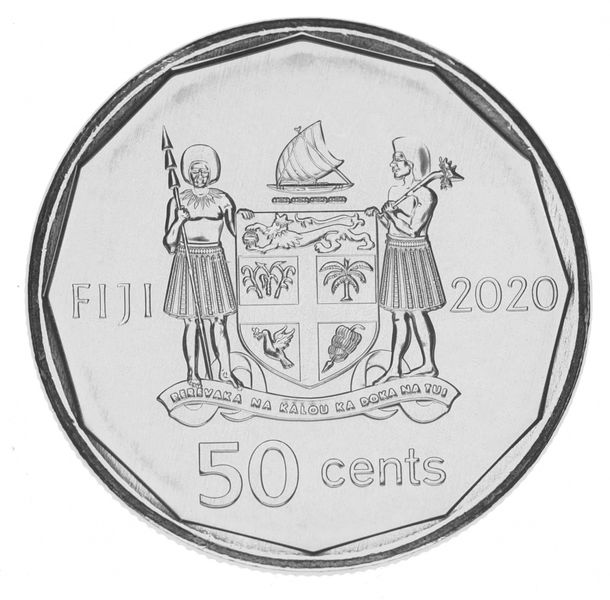 Fiji 50 Cents 2020 UNC 50 Years of Independence