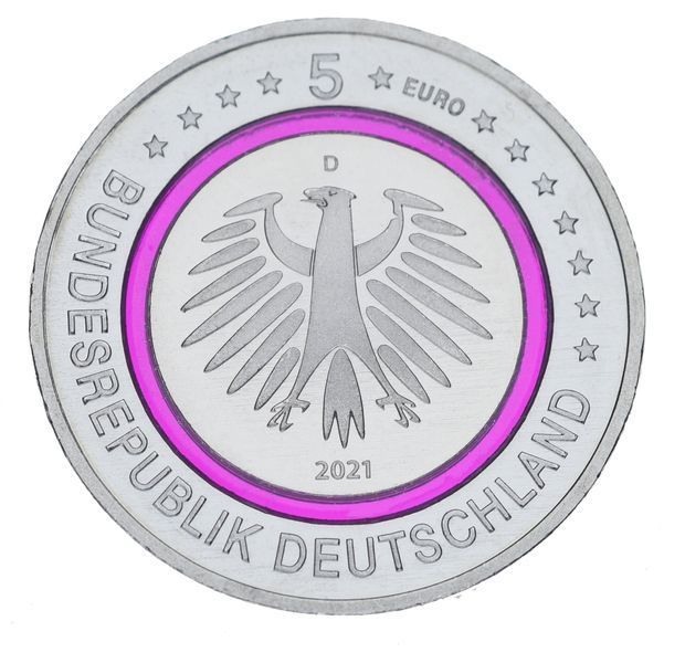Германия 5 евро 2021 UNC D Полярная зона