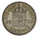 Великобритания 6 пенсов 1937 Серебро F-VF (Ag 500, 2,83 грамма) М14649 фото 2