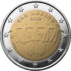 San Marino 2 euro 2008 "European Year of Intercultural Dialogue" UNC (KM # 487)