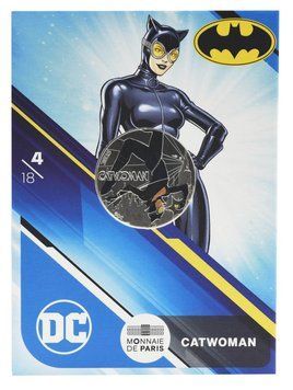 Монета Франція 10 євро 2025 Срібло UNC Комікси DC - 4\18 - Catwoman - Жінка-кішка М24204 фото