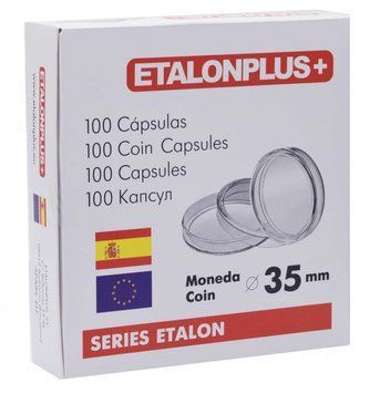 Капсули для монет 35 мм.&nbsp;(100 штук) Etalonplus А13863 фото