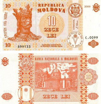 Moldova 10 lei 2009 UNC (P10f)