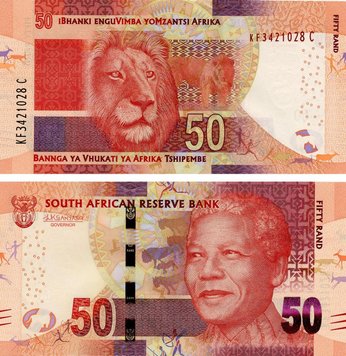 South Africa 50 rand 2015 UNC Lev (P140b)