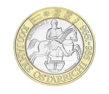Монета Австрія 50 шиллінгів 1997 Біметалл AU-UNC 1000 лет Австрії М16634 фото