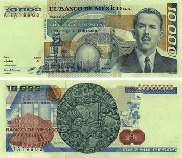 Mexico 10,000 pesos 1981 UNC (P78a)