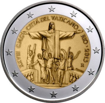 Vatican 2 euro 2013 "Rio de Janeiro" UNC (KM # 446)