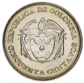 Колумбія 50 сентаво 1966 AU-UNC М14155 фото