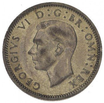 Монета Великобританія 6 пенсів 1944 Срібло F-VF М14650 фото