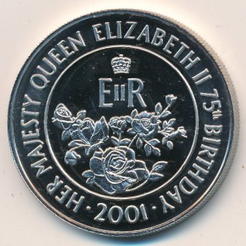 Острів Вознесіння 50 пенсів 2001 «75 років королеві Єлизаветі II» UNC (KM#13) М05925 фото