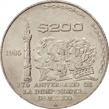 Мексика 200 песо 1985 «175 лет Независимости Мексики» UNC (KM#509) М09191 фото