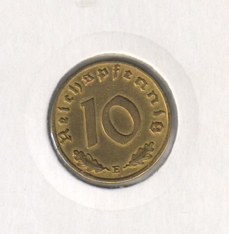 Німеччина 10 пфенігів 1937-1939 VF (KM#92) М04628 фото
