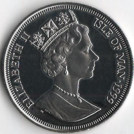 Монета Острів Мен 1 крона 1999 року &laquo;Роберт Скотт.&nbsp;Південний полюс &raquo;UNC (KM#957) М08159 фото