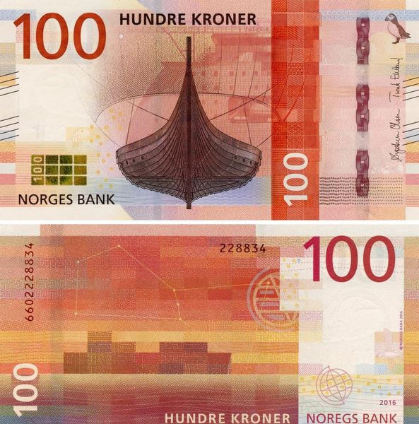 Norway 100 CZK 2016 UNC (P54)