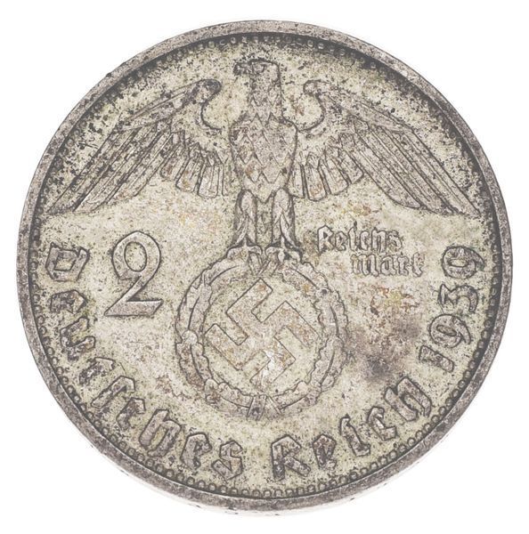 Монета Німеччина 2 марки 1939 Срібло F-VF F (KM#93) М17077 фото
