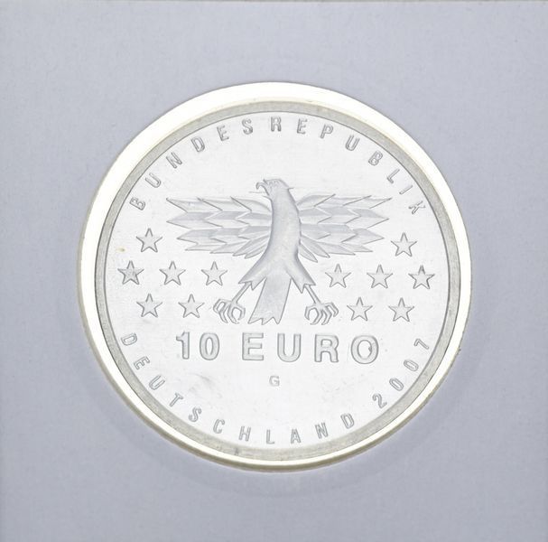 Coin Germany 10 Euro 2007 "50th Anniversary of the State of Saarland" UNC Silver