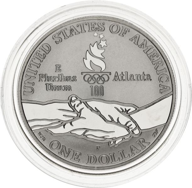 Монета США 1 долари 1995 Срібло P Proof XXVI літні Олімпійські Ігри в Атланті - Гімнастика (KM#260) М13731 фото
