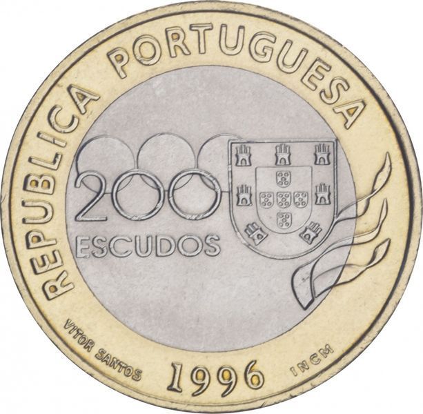 Монета Португалия 200 эскудо 1996 &laquo;Олимпиада в Атланте&raquo; AU-UNC (KM#687) М09824 фото