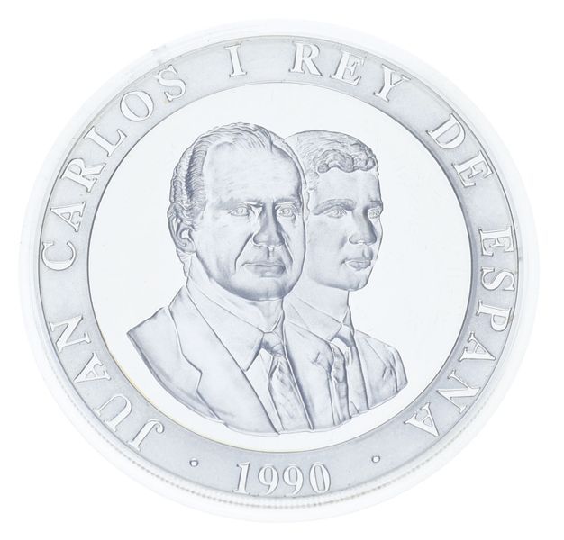Монета Іспанія 2000 песет 1990 Срібло Proof XXV літні Олімпійські ігри в Барселоні 1992 року - Баскська пелота М23305 фото