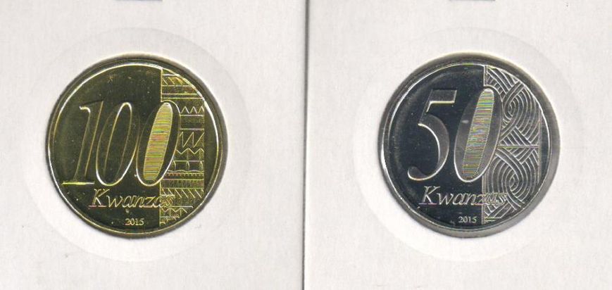 Angola set of 2 coins 2015 UNC