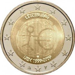 Luxembourg 2 euro 2009 "10 years of union" UNC (KM # 107)