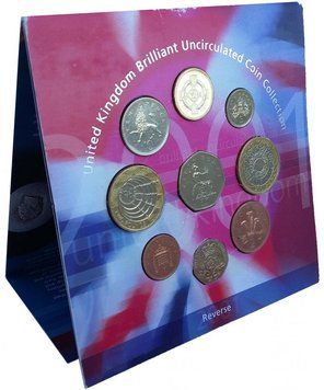 Великобританія набір з 9 монет 2001 UNC М08713 фото