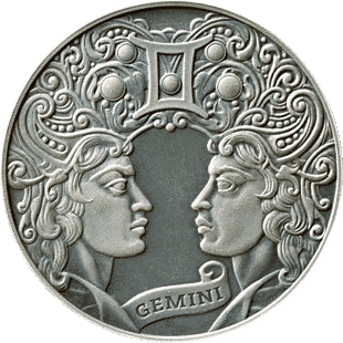 Беларусь 1 рубль 2014 &laquo;Знаки зодиака - Близнецы&raquo; UNC М04756 фото