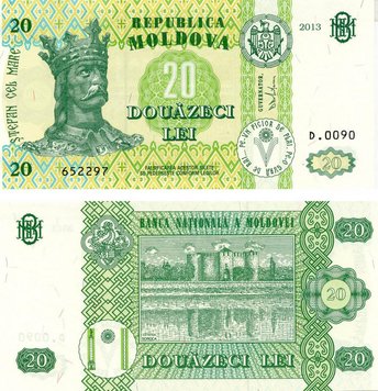 Moldova 20 lei 2013 UNC (P13j)