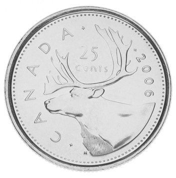 Канада 25 центів 2006 UNC Олень М14980 фото