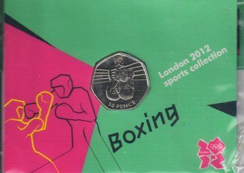 United Kingdom 50 pence 2011 Olympics 2012 - Boxing UNC blister (KM # 1175)