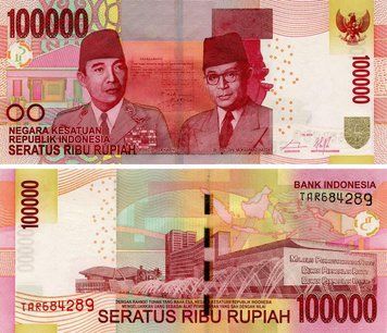 Banknote Indonesia 100000 rupiah 2014 UNC (P153Aa)