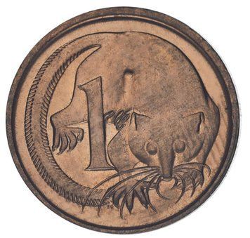 Coin Australia 1 cent 1971 AU-UNC Fauna - Feather-tailed acrobat